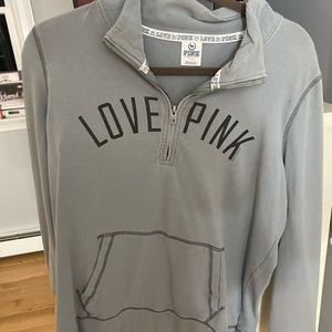 grey “pink” half zip